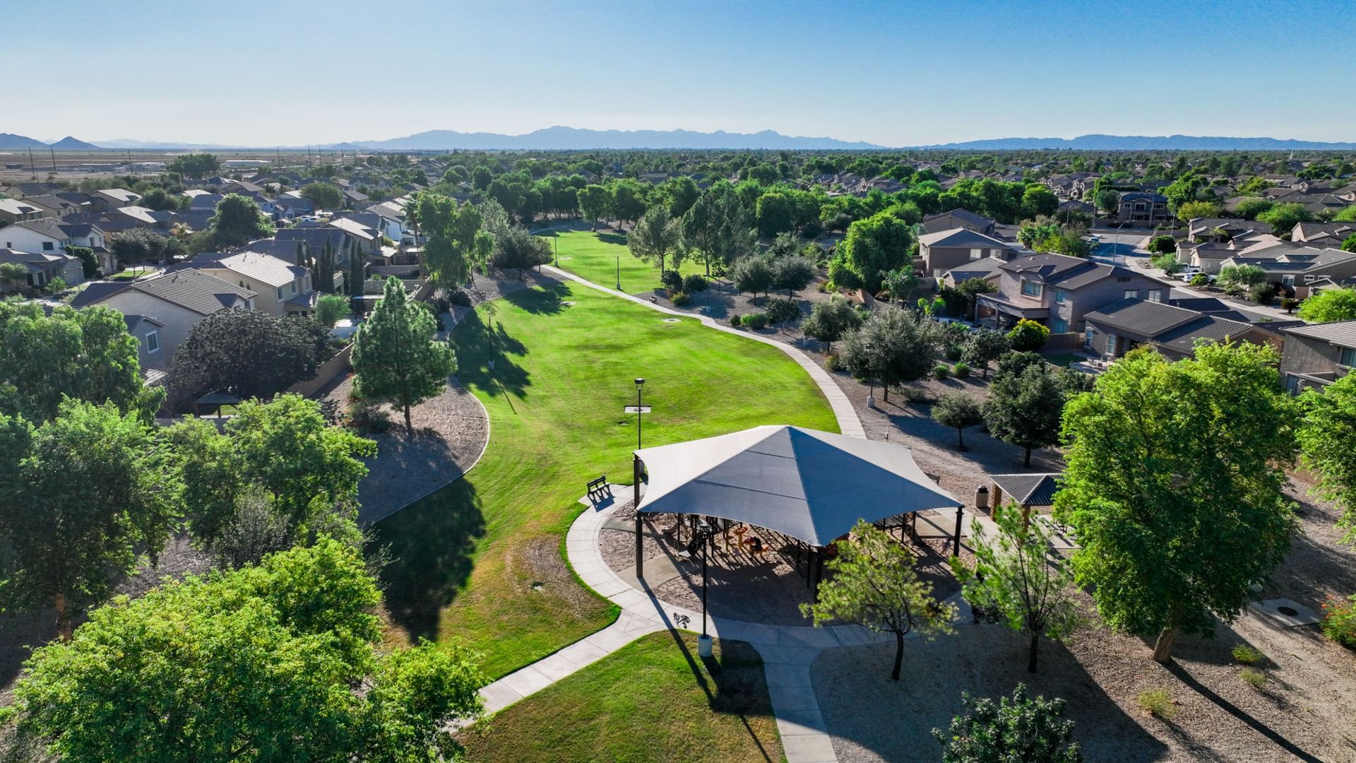 Community park with ramada and green space
